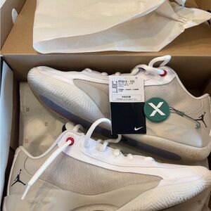 Jordan Luka 77 PF in White, Black, and Red